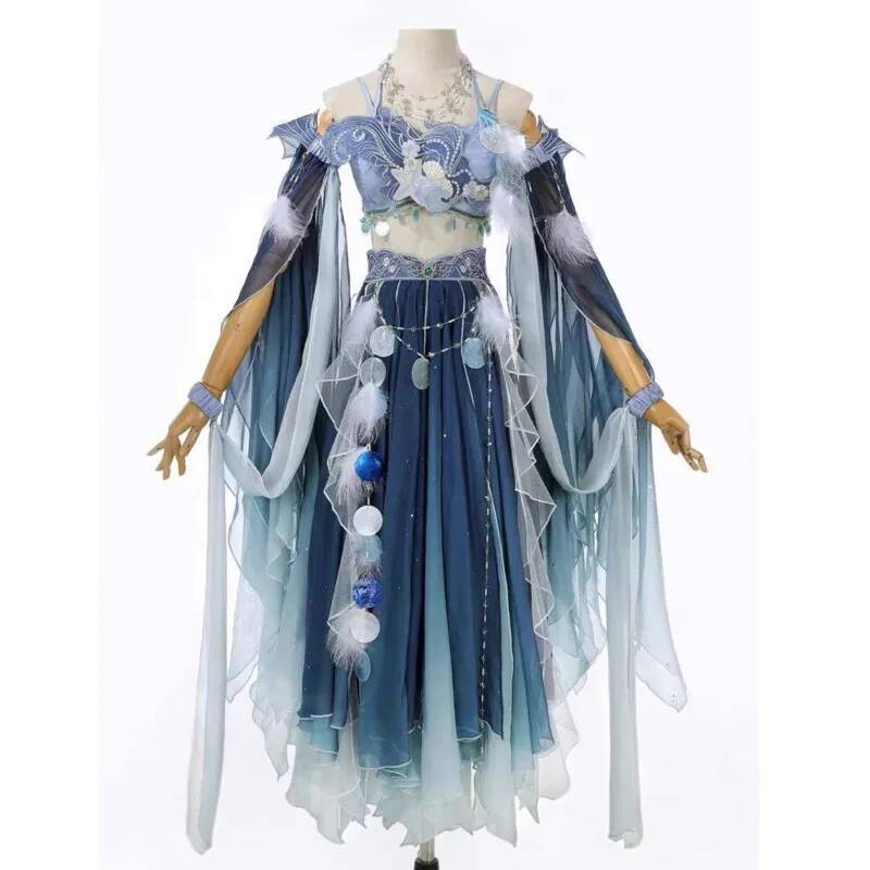 Embroidery Dress - Egzotik Mavi Elbise Ağır İşlemeli Han