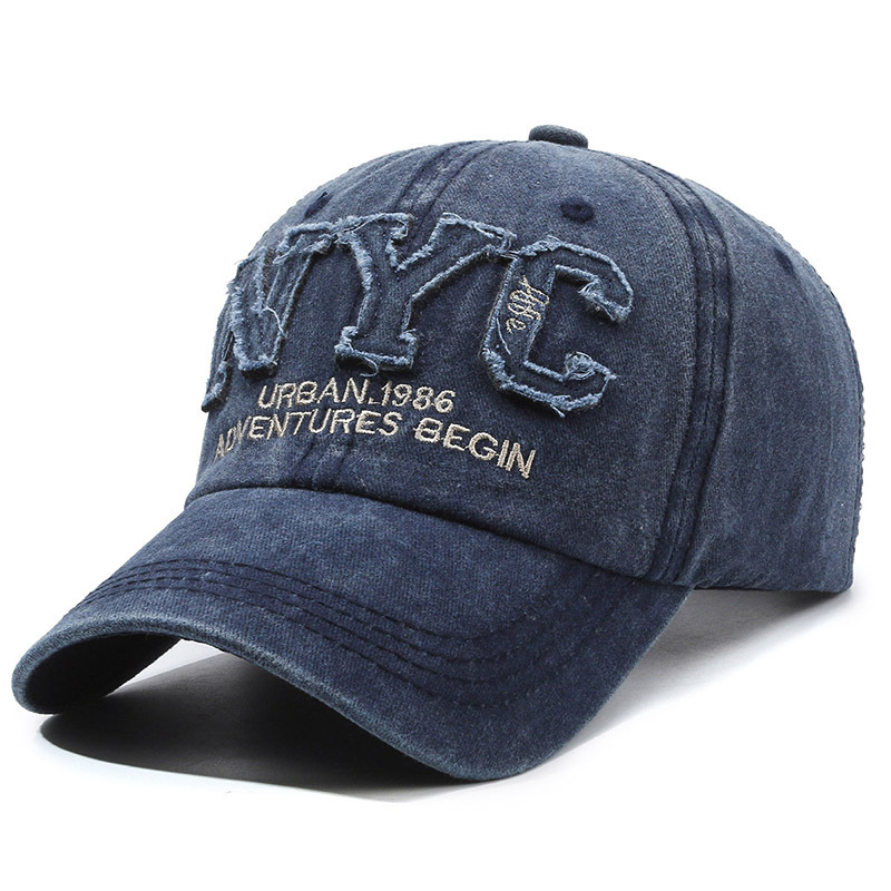 Embroidery Nyc - Ayarlanabilir Kadın Siyah Beyzbol Şapkası -