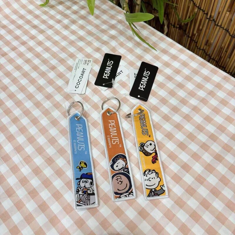 Embroidery Ribbon - Kawaii Snoopys Karikatür Nakışlı Kurdele Anahtarlık