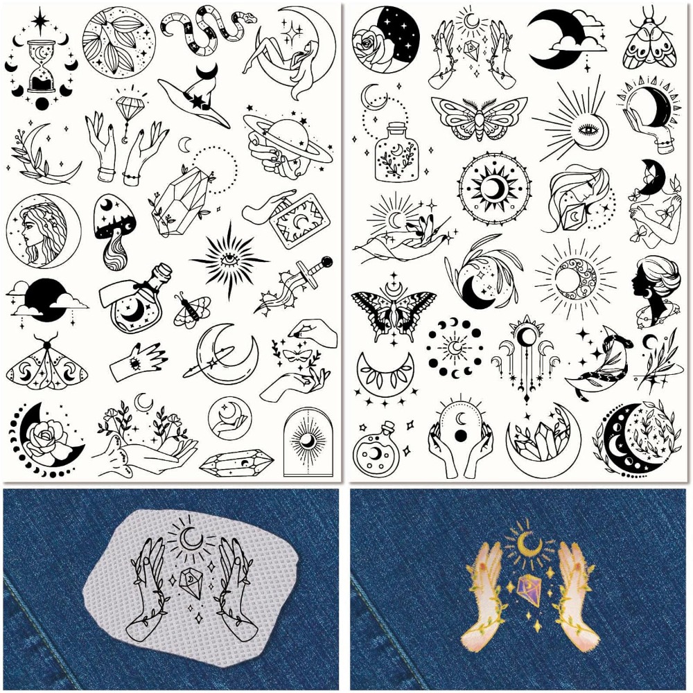 Embroidery Stitch - 51 adet Boho Ay Güneş Suda