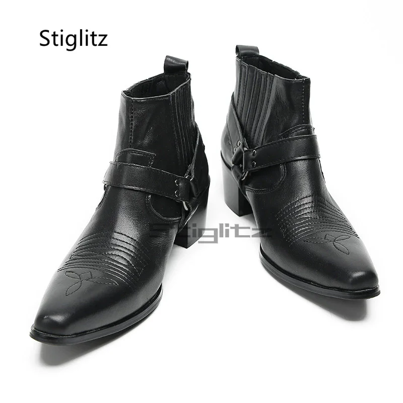Siyah Deri Nakışlı Erkek Botla - Embroidery On Leather incelemesi ve fiyatı
