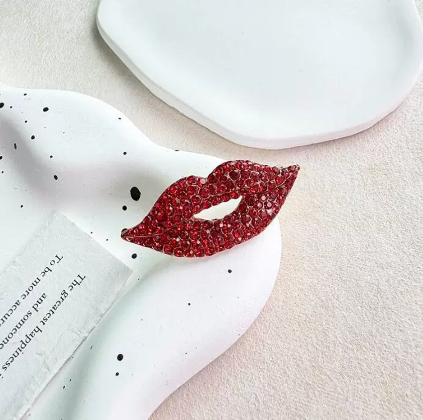 Kristal Dudak Şeklinde Broşlar - Embroidery Lips incelemesi ve fiyatı