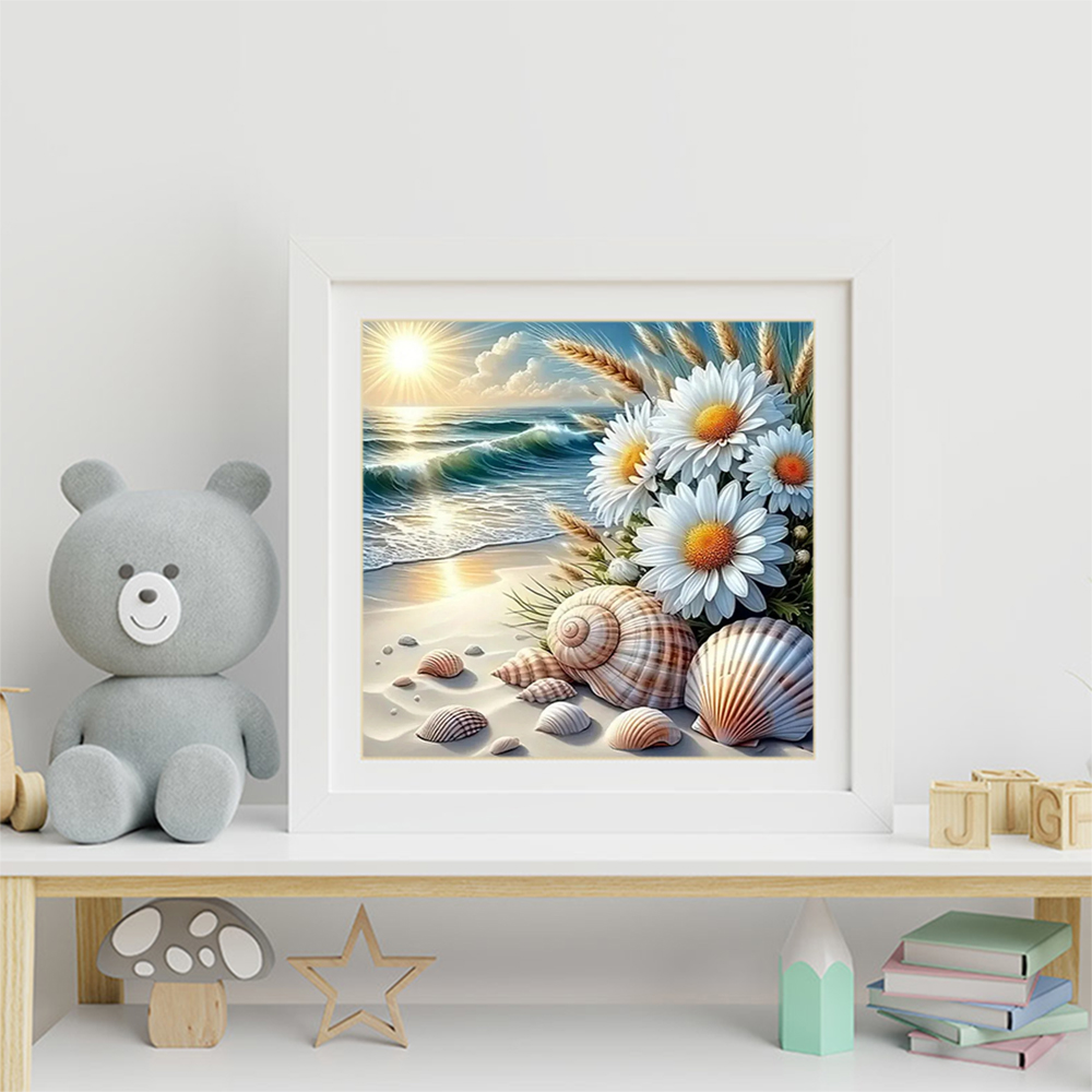 Elmas Boyama Sahil Manzarası M - Embroidery Daisy Flower incelemesi ve fiyatı