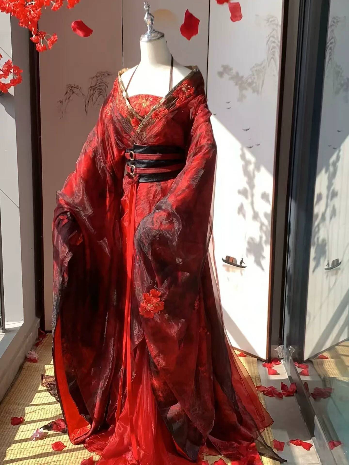 Yeni Datura Kırmızı Hanfu Kadı - Embroidery Cotton incelemesi ve fiyatı