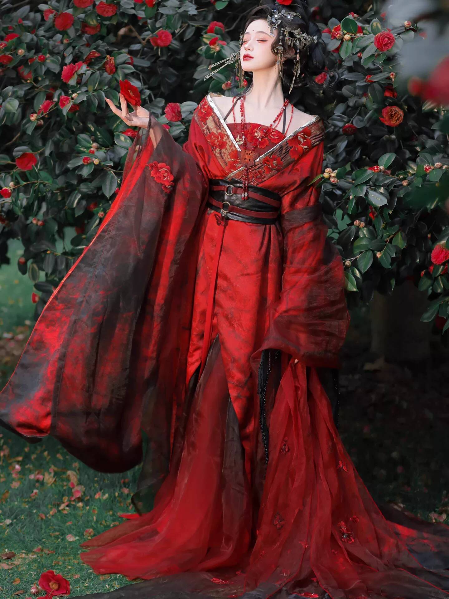 Yeni Datura Kırmızı Hanfu Kadı - Embroidery Cotton incelemesi ve fiyatı