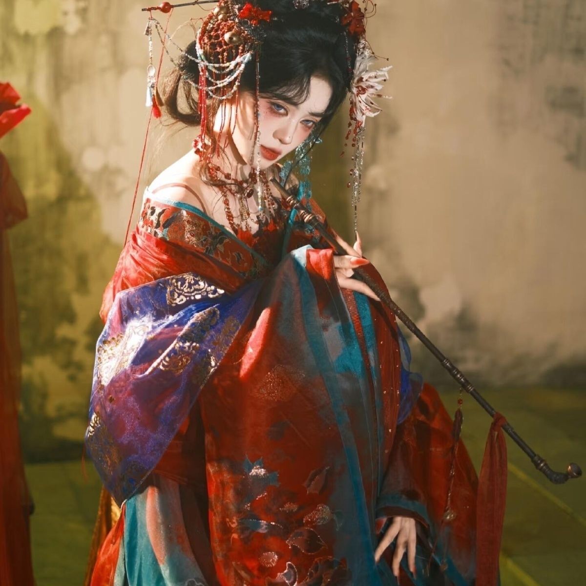 Siyah Mavi Nakışlı Hanfu Kadın - Embroidery Dress incelemesi ve fiyatı