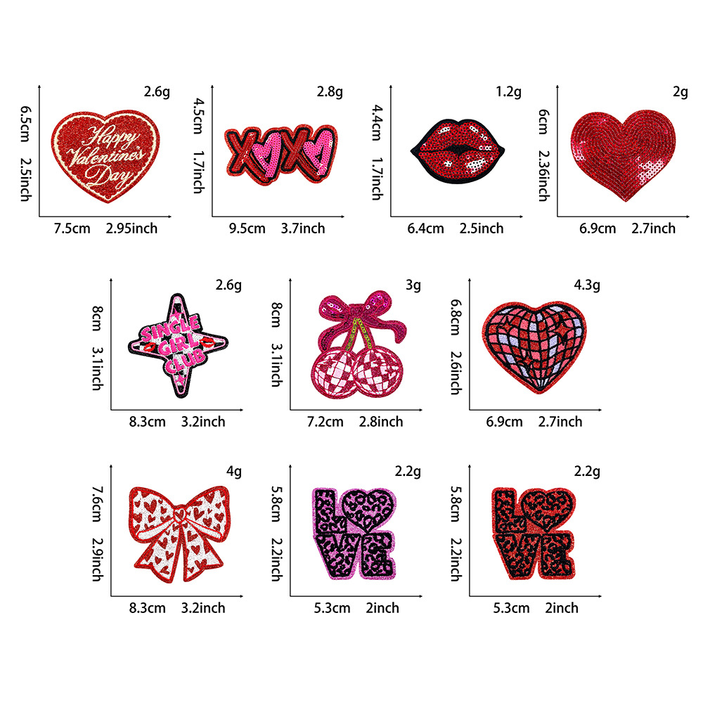 10 adet/takım 2026 Yeni sevgil - Embroidery Lips incelemesi ve fiyatı